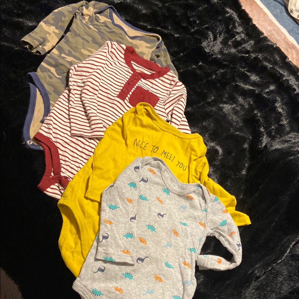 Set of Baby Bodysuits in Various Colors